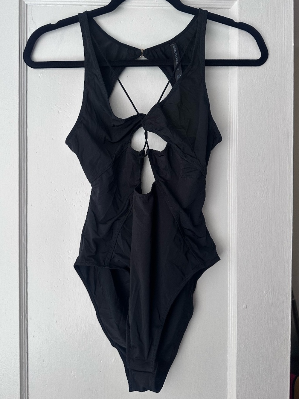 Anthropologie Strappy Black One-piece Swimsuit